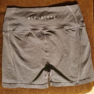 Light grey alphalete athletic shorts